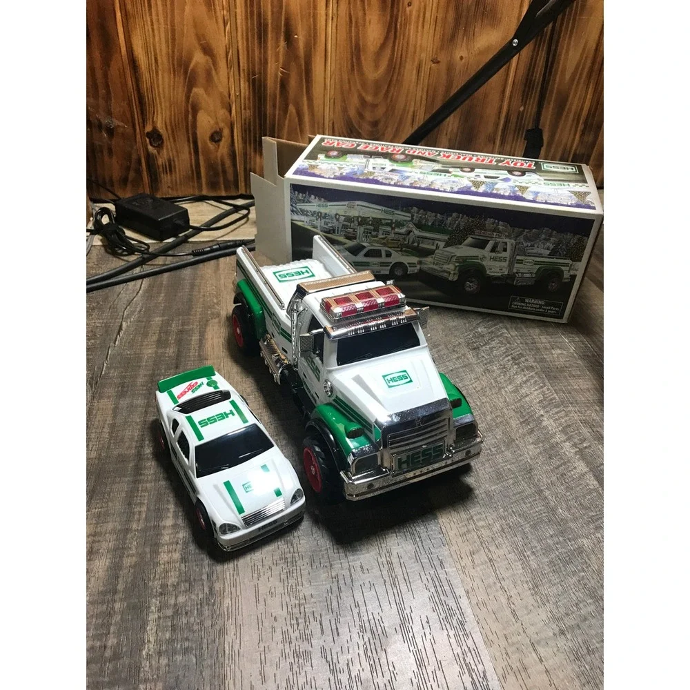 2011 Hess Toy Truck and Race Car with Lights and Sounds Original Box